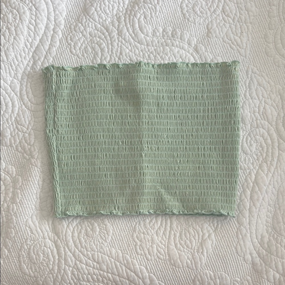 Hollister Green Smocked Tube Top